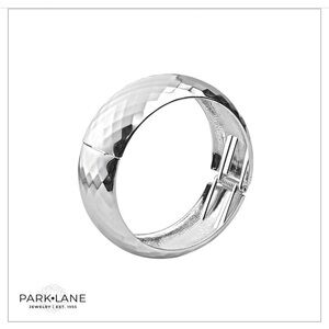 Park Lane BONDI Textured Silver Bangle Bracelet